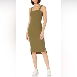 The Drop Women's Amelia Square-Neck Strappy Bodycon Midi Tank Dress NWT